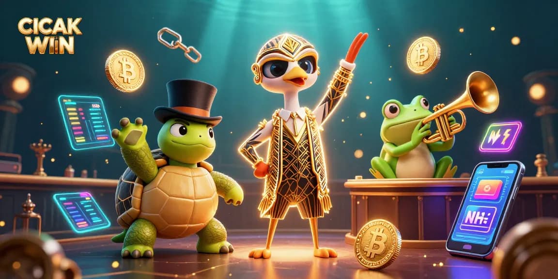 Engage with the vibrant casino world of CICAK WIN featuring a unique flapper-style scene.