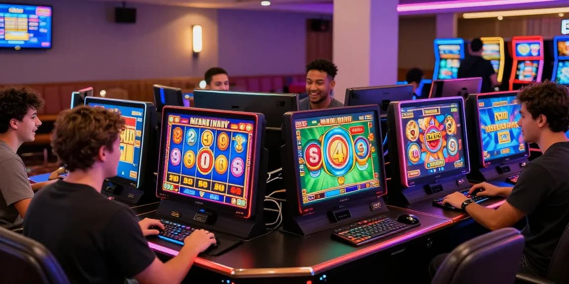 Players engaging with bonus buy slots UK in a vibrant online casino atmosphere