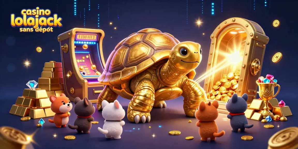 Experience exciting gameplay at casino lolajack sans dépôt with a whimsical 3D golden tortoise pinball.