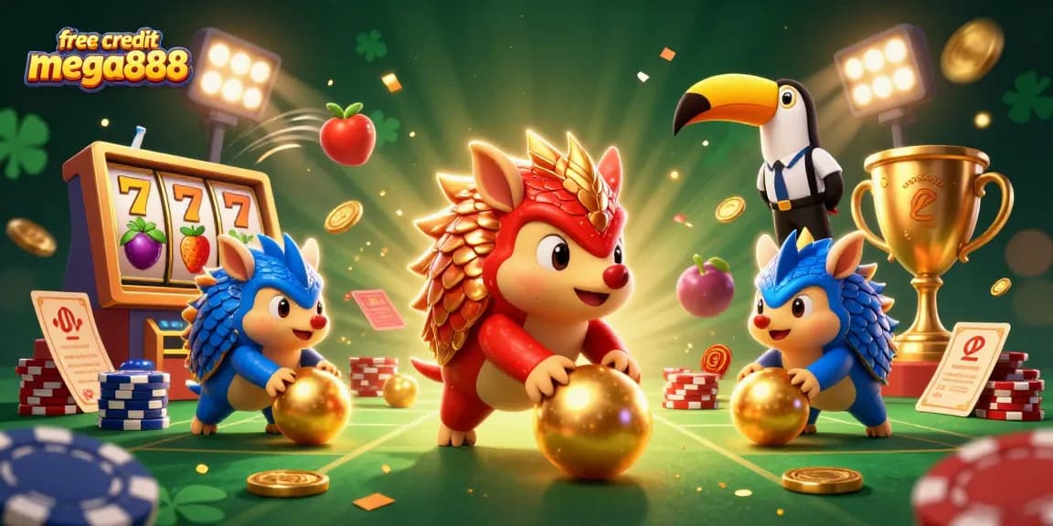 Maximize your free credit mega888 wins with dynamic gaming scenes packed with exciting elements and vibrant visuals.