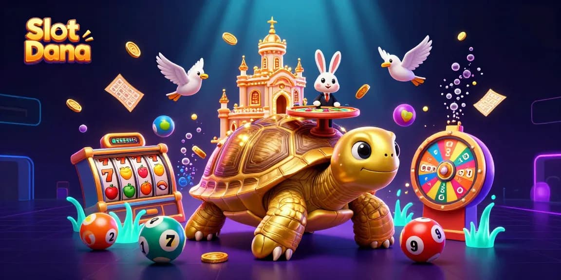 Experience thrilling wins at Slot Dana with vibrant game symbols and energetic casino action.