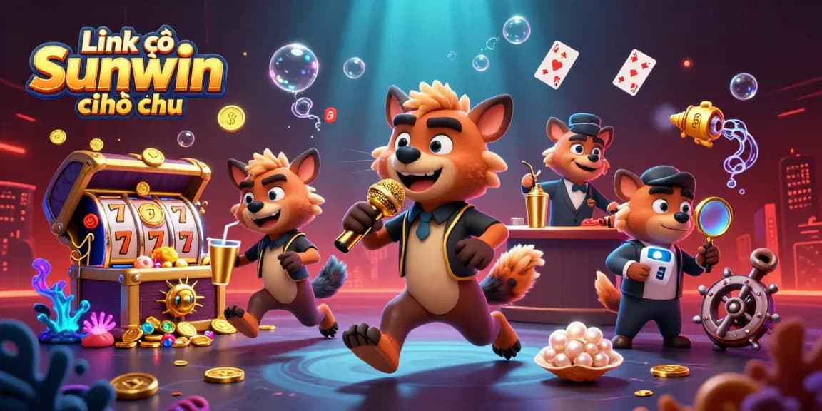 Engage with the comedy of the hyenas at Link vào Sunwin chính thức as they run a fun casino scene filled with slot machines.