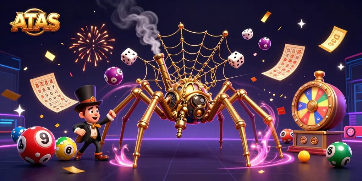 Experience thrilling wins at ATAS Casino with vibrant animations capturing lottery excitement.