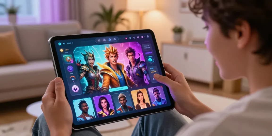 Engaging with an nsfw character ai on a sleek tablet, showcasing personalized avatars and immersive storytelling.