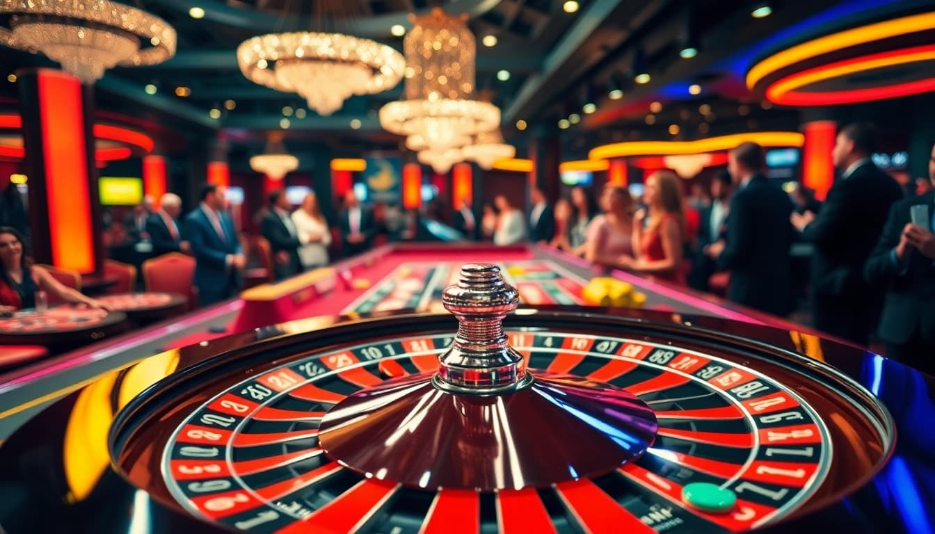 Momen menarik bermain situs toto di meja roulette yang penuh warna dan suasana ceria.
