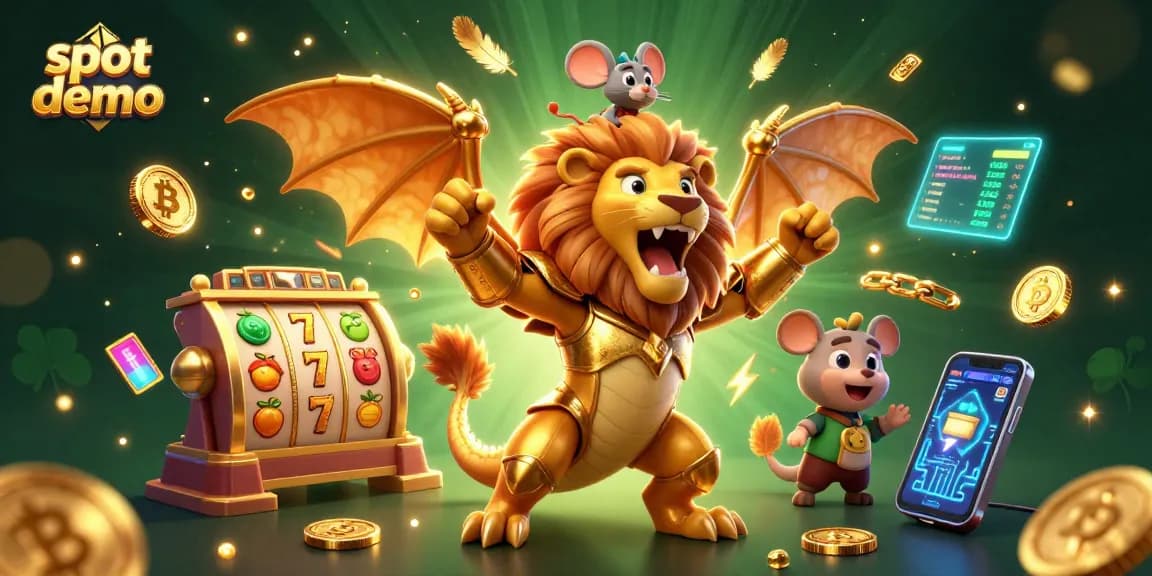 Slot demo interaktif dengan simbol mesin slot, biaya jackpot, dan fitur menarik lainnya.
