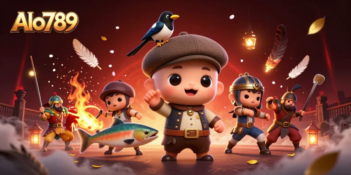 Alo789 showcases thrilling cockfighting action with vibrant characters and detailed gameplay elements.