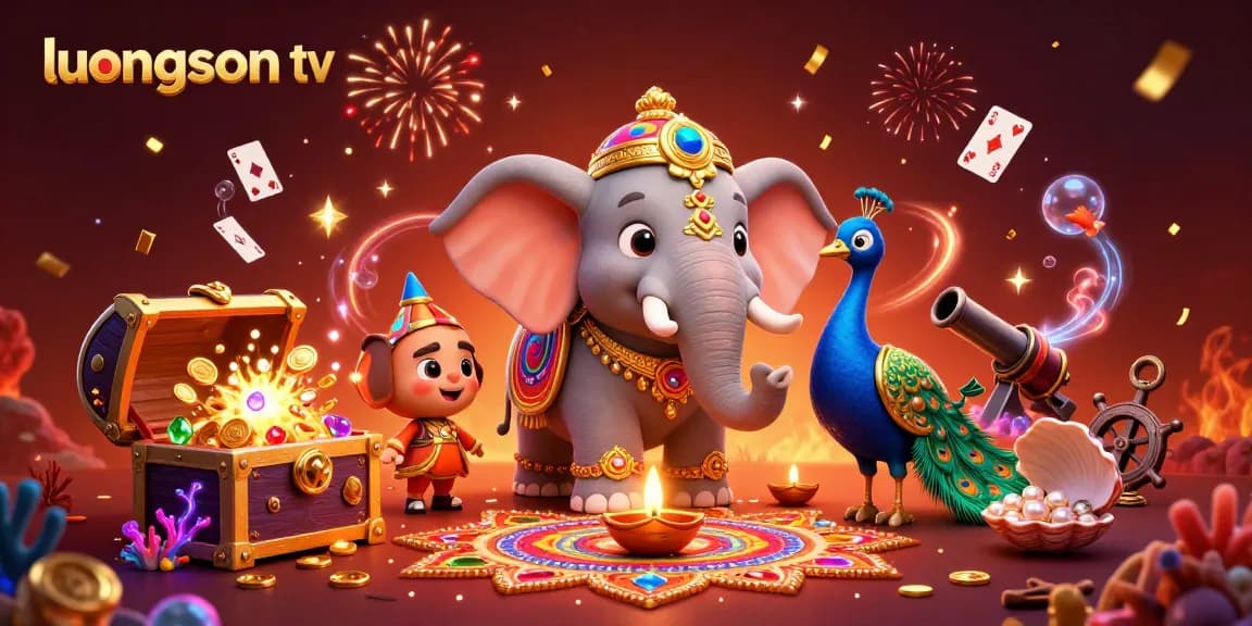 Experience thrilling moments at luongson tv with vibrant casino imagery and energetic characters.