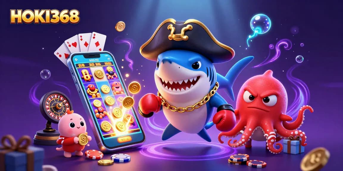 Engage with HOKI368's vibrant casino world filled with adventurous cartoon characters and thrilling gaming elements