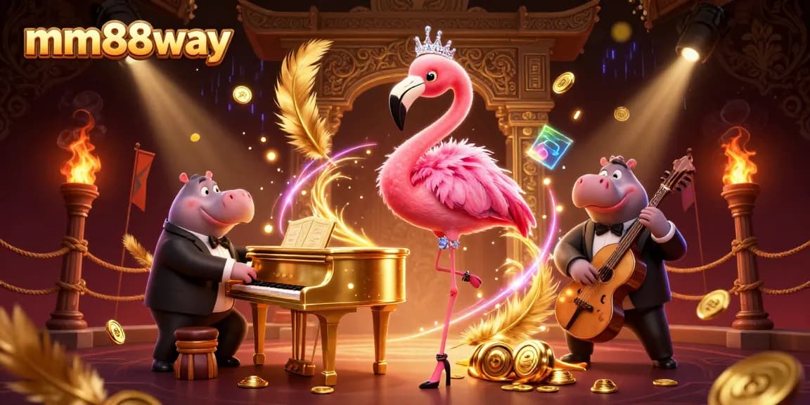 Experience thrilling gameplay at mm88way with vibrant 3D casino scene, featuring lively characters and rich gaming elements.