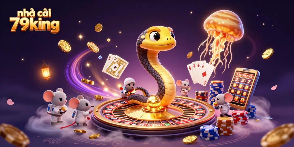 Engage with nhà cái 79king as tiny astronaut mice bet on the Saturn ring roulette in a cosmic casino.