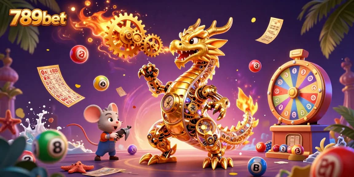 Engage in the thrilling world of 789bet with a dynamic 3D casino illustration featuring games and vibrant elements.