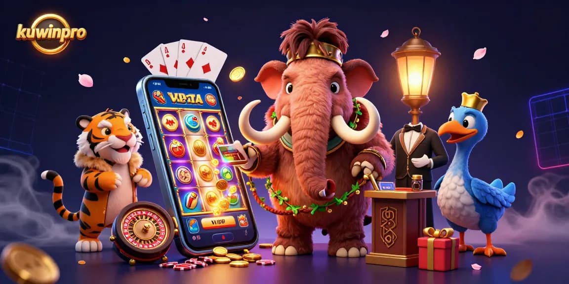 Join the excitement at kuwinpro as the mammoth bouncer checks IDs at a vibrant casino entry.