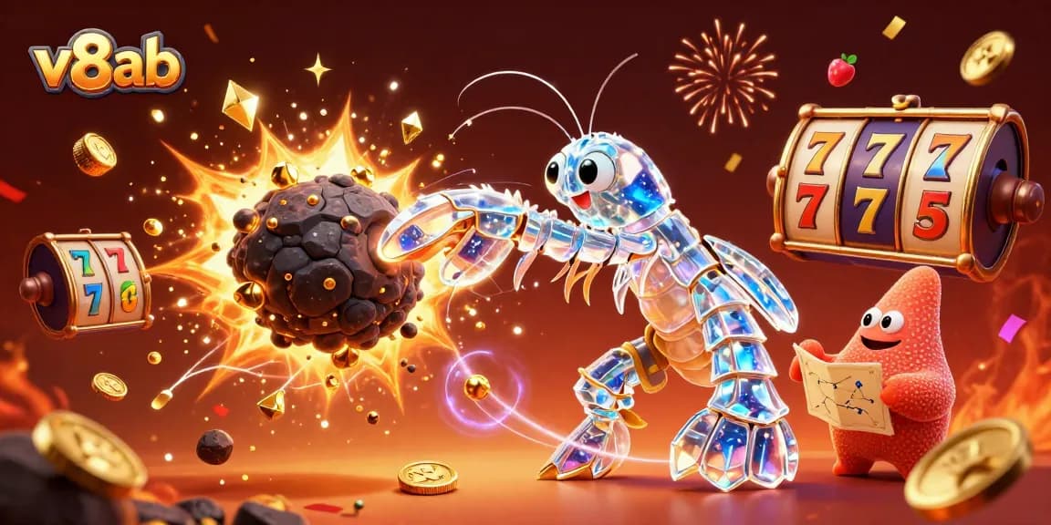 Experience thrilling wins with the v8ab jackpot scene featuring stunning 3D characters and game elements.