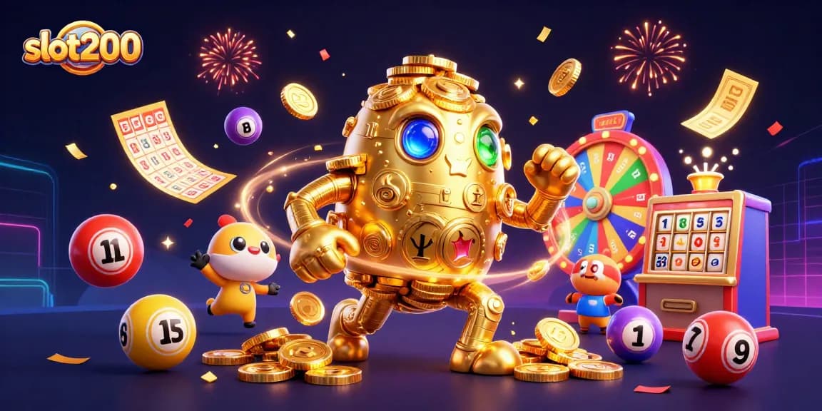 Menangkan permainan menggunakan slot200 dengan hadiah menarik dan simbol slot yang berkilauan.