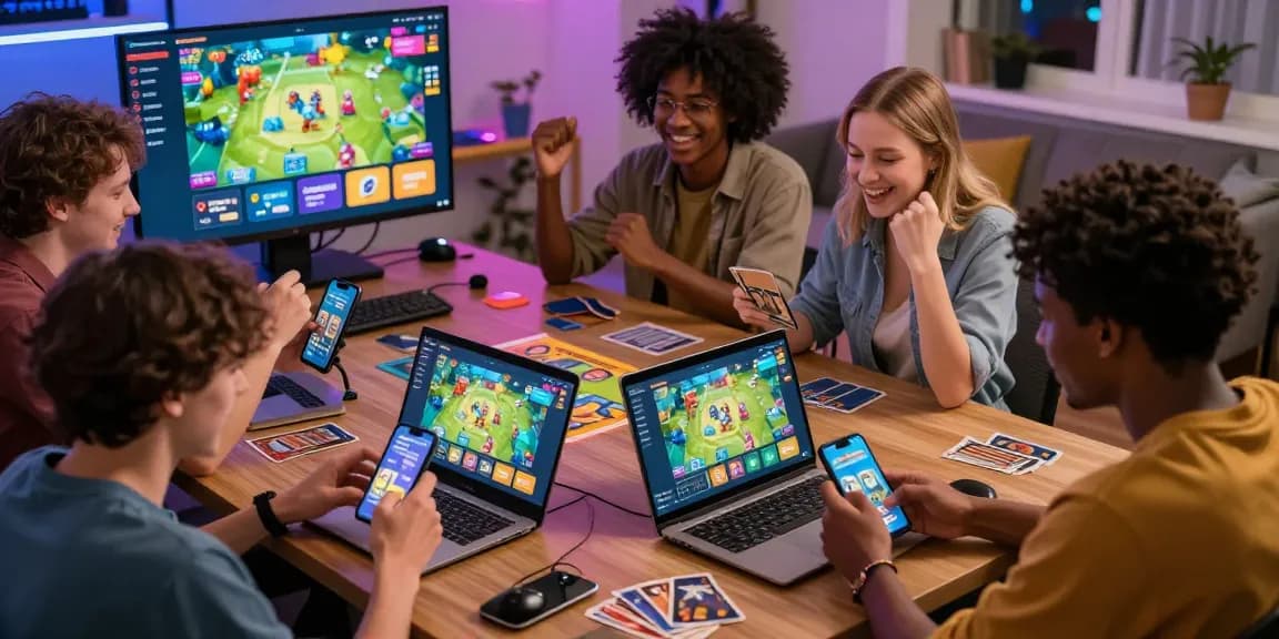 Exciting gameplay of 68gamebai, featuring diverse players enjoying vibrant card games on digital platforms.