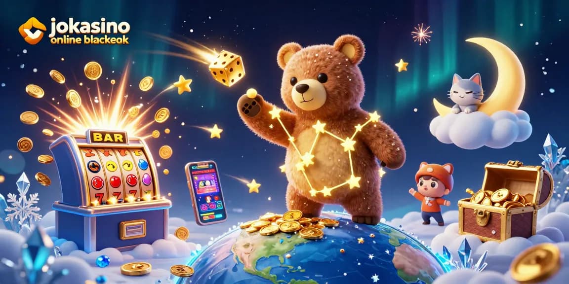 Experience the thrill of jokacasino online blackjack with stunning casino-themed illustration.
