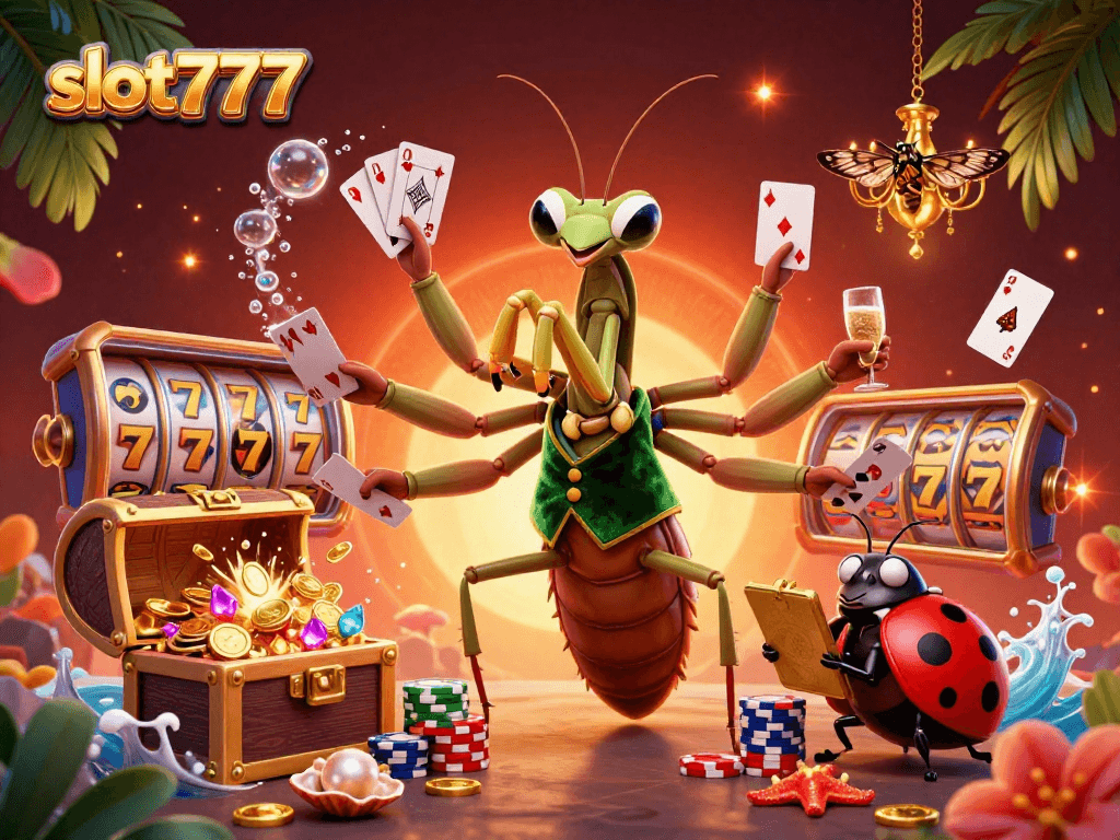 Engage with slot777 through vibrant casino scenes with dynamic characters and rich elements.