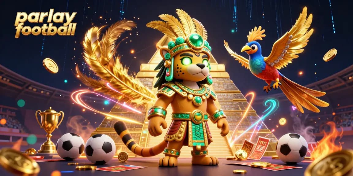 Experience parlay football action with vibrant characters and dynamic sports betting elements.