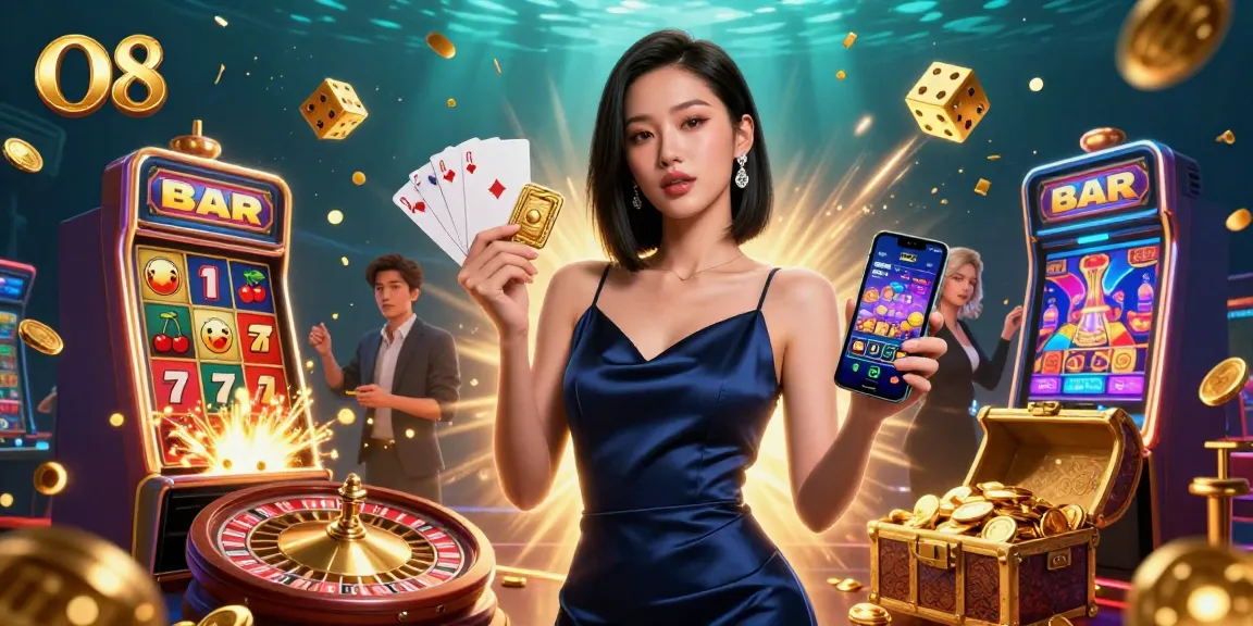O8 captivates players with dynamic jackpot slots and stunning 3D casino graphics.