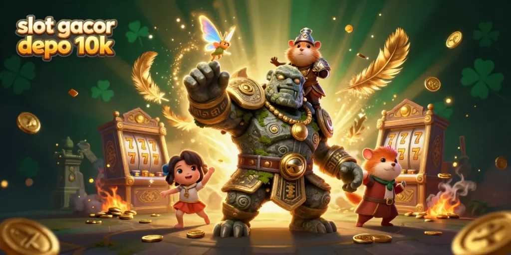 Menangkan slot gacor depo 10k dengan ilustrasi menarik penjelajahan di dunia perjudian.