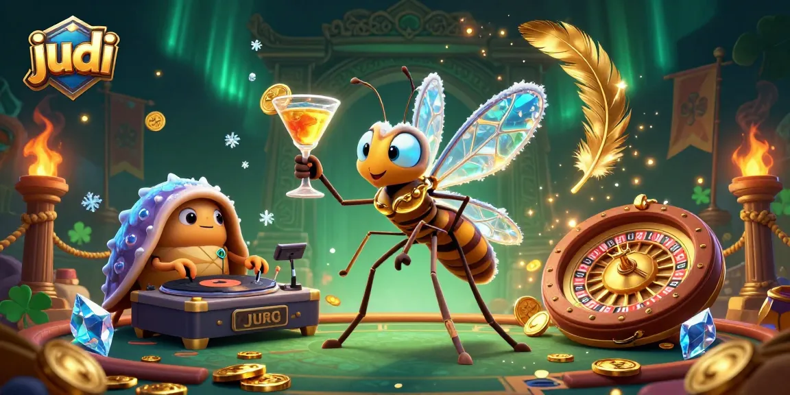 Experience judi with a lively casino dreamscape featuring intricate characters and golden gambling elements.