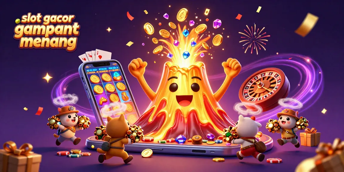 Experience thrilling excitement with slot gacor gampang menang as coins erupt from a golden volcano!