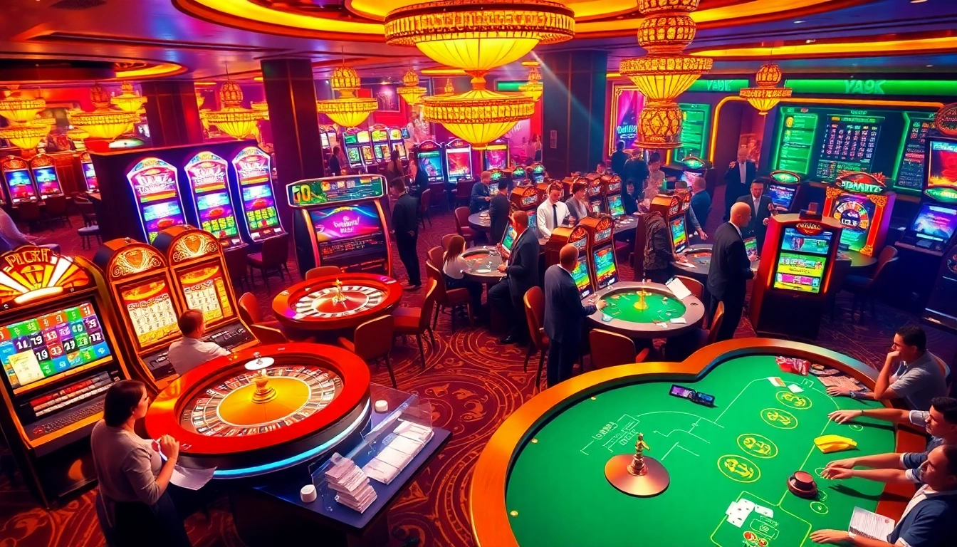 Experience the thrilling action of Trang Chủ PG99 with vibrant casino tables and dynamic gaming elements.