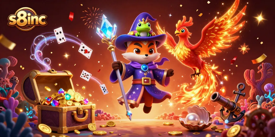 Experience thrilling gaming adventures at s8inc with mystical characters, magical elements, and vibrant casino atmosphere.