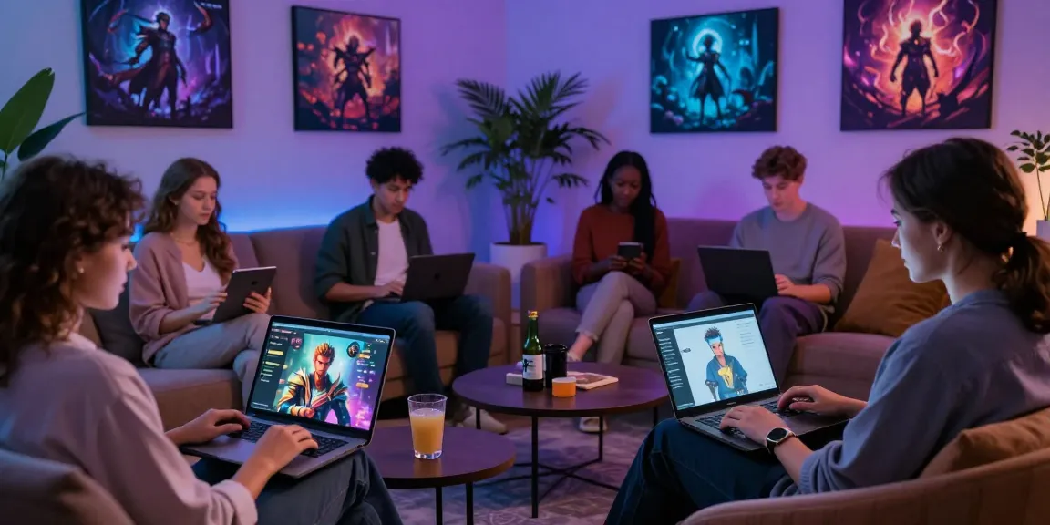 Engaging users in nsfw ai chat with vibrant character avatars in a modern lounge