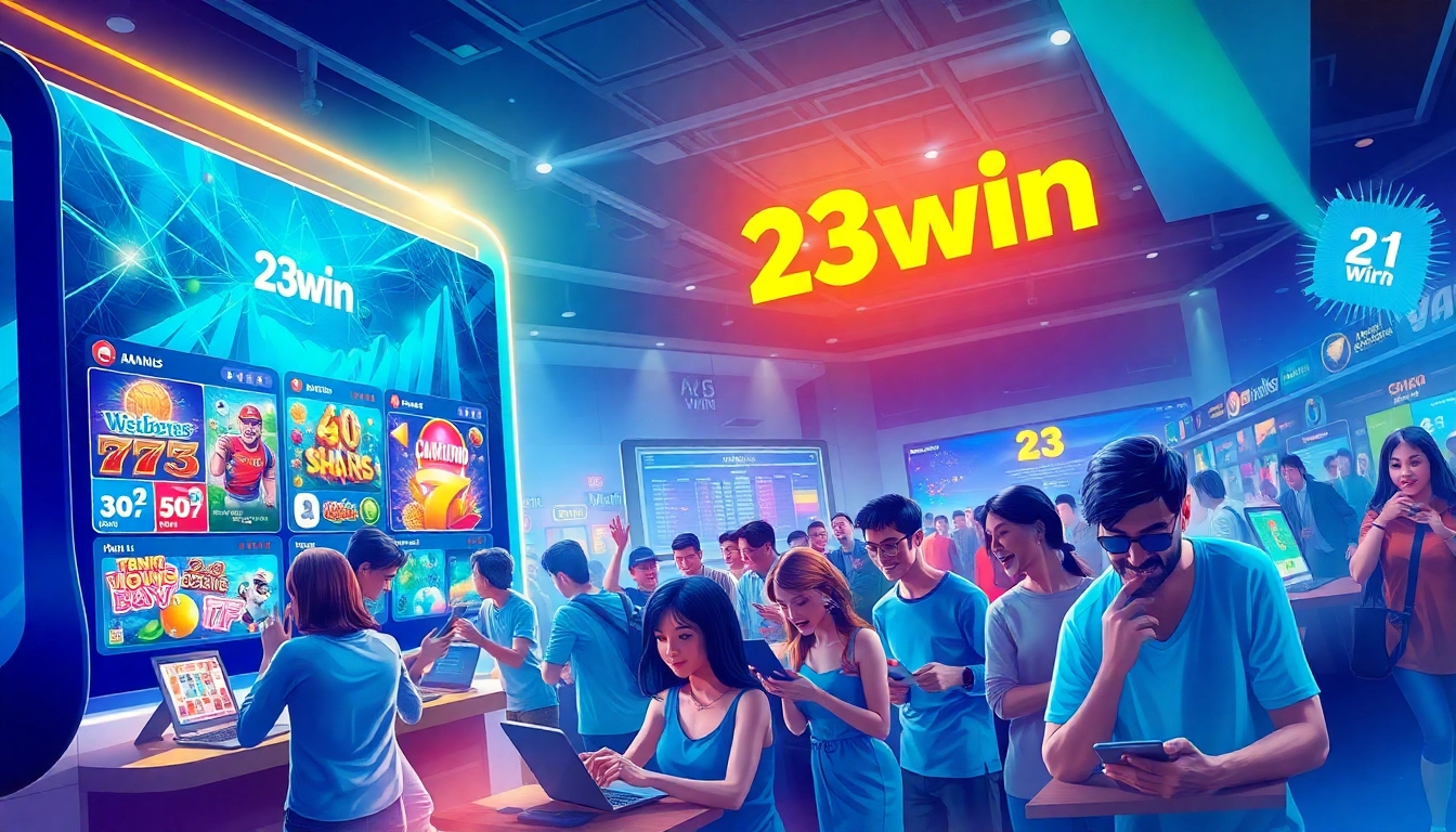 23win online gaming platform with vibrant graphics and engaging players