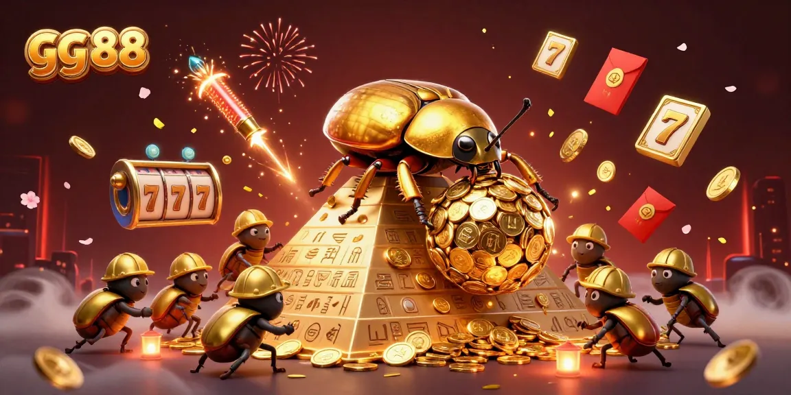 Experience winning opportunities at gg 88 with vibrant 3D casino elements and gold coins.