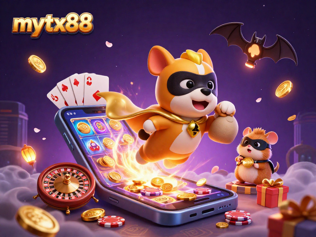 Experience big wins with mytx88's superhero-themed casino adventure, featuring vibrant 3D characters and dynamic game elements.