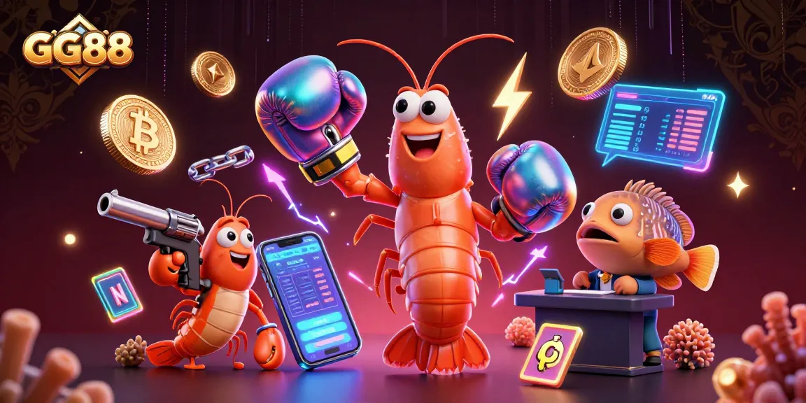 Experience thrilling gaming action at GG88 with vibrant 3D characters and crypto elements.