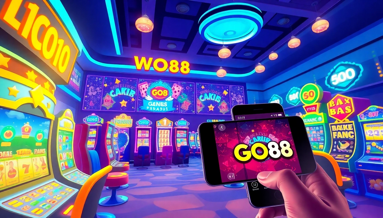 Experience GO88's vibrant gaming platform with colorful rewards and popular games.