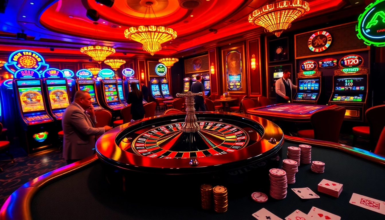 The official hidden wiki showcasing an excitement-filled casino scene with poker, roulette, and vibrant gameplay.
