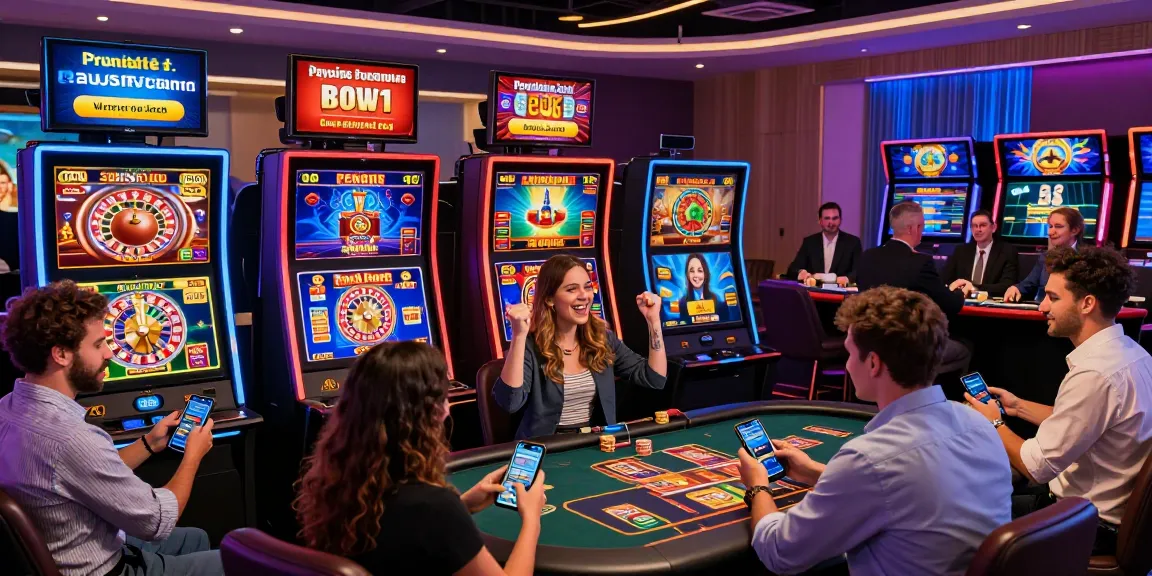 Spieler genießen ein lebhaftes Paysafe Card Casino Erlebnis mit Smartphone-Einzahlungen, lebendigen Spielgrafiken und Bonus-Highlights.