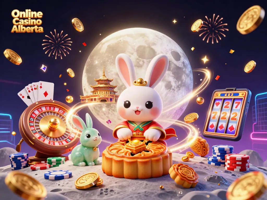 Spin to win at the Online Casino Alberta with vibrant 3D casino illustration.