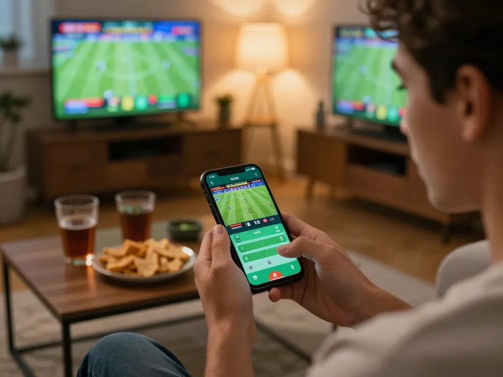 Engaging in responsible gambling with LLWIN Function while placing live sports bets at home.