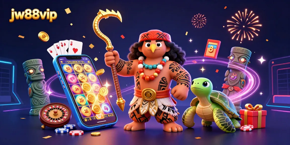 Experience endless excitement at jw88vip with a vibrant slot game featuring golden coins and colorful 3D characters!