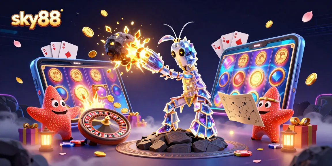 Engage with sky88 slots and games as galactic samurai and starfish reveal treasures!