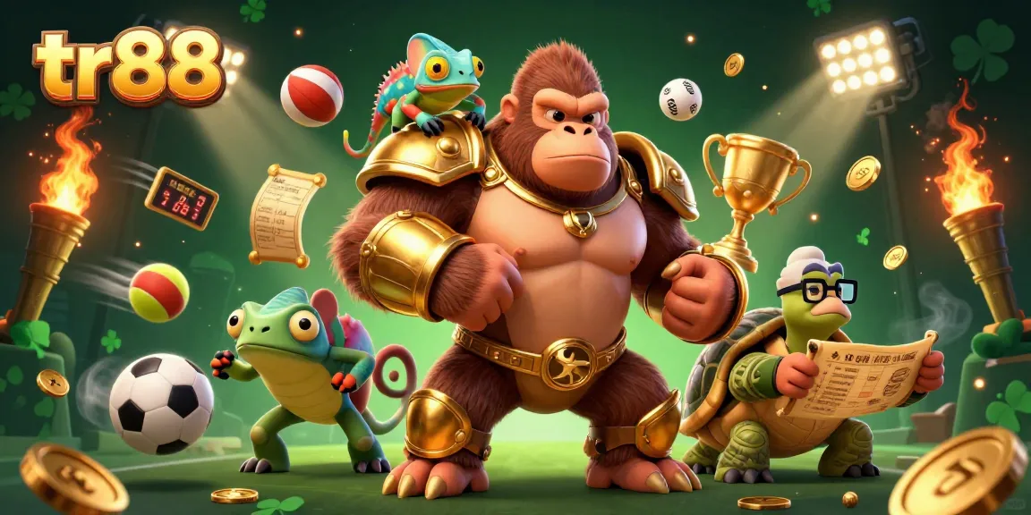 Engage with tr88's thrilling games as a king gorilla and chameleon companion dominate the gambling scene.