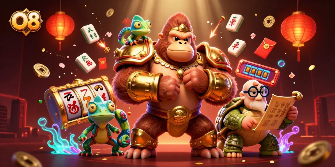 Engage in thrilling gameplay at O8 with dynamic characters and vibrant casino elements.