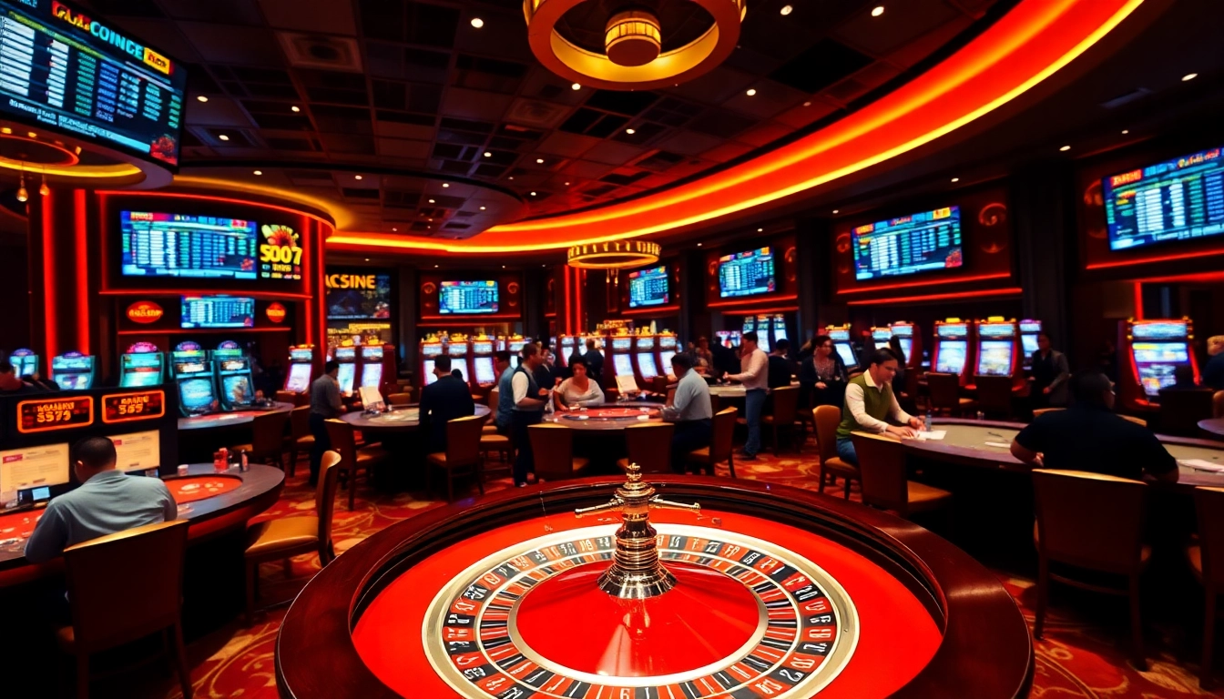 Engaging atmosphere at a Singapore Betting Site showcasing dynamic casino gaming.