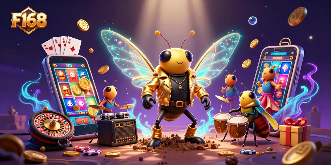 Experience the excitement of F168, featuring a vibrant 3D rock star scene with dynamic gambling elements.