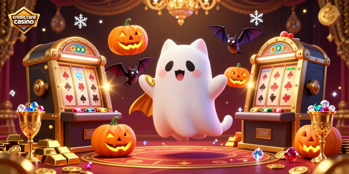 Explore exciting gaming with credit card casino options featuring ghosts, jewels, and festive decor.